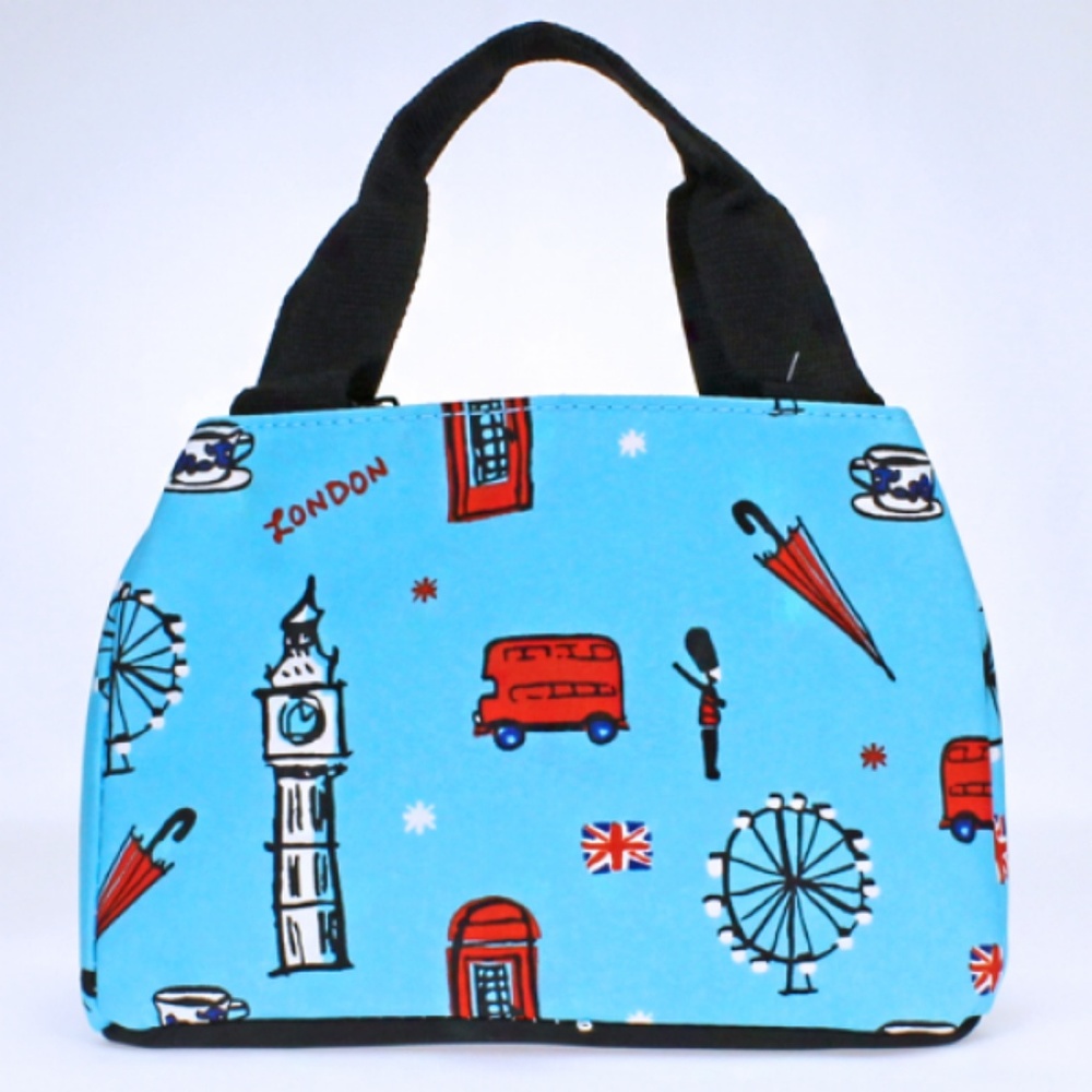 London Theme Insulated Lunch Box Bag